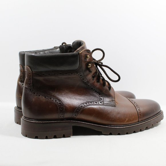 Johnston & Murphy Hobson Cap Toe Boots - Brown 11.5M - Picture 2 of 5